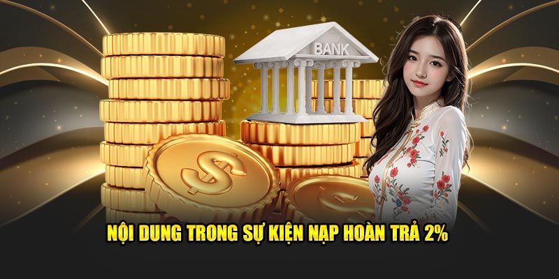 Nội dung trong sự kiện nạp hoàn trả 2%